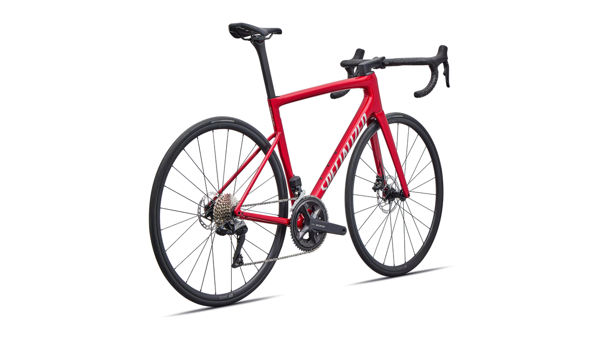 Tarmac SL8 Comp Di2 – Seitenansicht von hinten