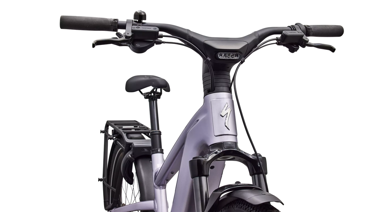 Turbo Vado 3 5.0 Gloss Amethyst Frost Metallic / Bordeaux Metallic – Steuerrohr-Detail