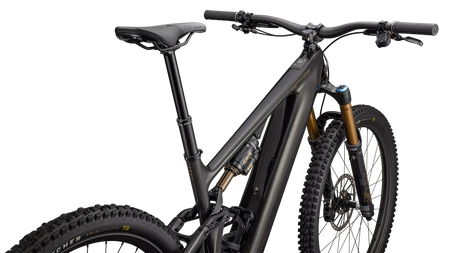 Turbo Levo 4 Pro Gloss Metallic Obsidian / Burnt Gold Metallic – Cockpit aus Fahrerperspektive
