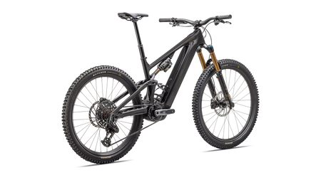Turbo Levo 4 Pro Gloss Metallic Obsidian / Burnt Gold Metallic – Heck-Dreiviertelansicht