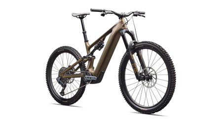 Turbo Levo 4 Expert Satin Burnt Gold Metallic / Doppio – Front-Dreiviertelansicht