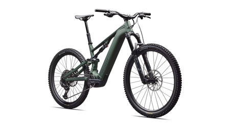 Turbo Levo 4 Alloy Satin Cypress Metallic / Dark Moss Green – Front-Dreiviertelansicht