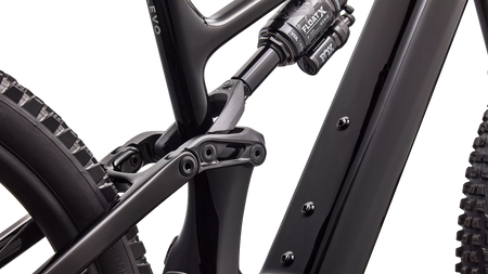 Turbo Levo 4 Comp Gloss Black / Cool Grey – Hinterbau-Detail