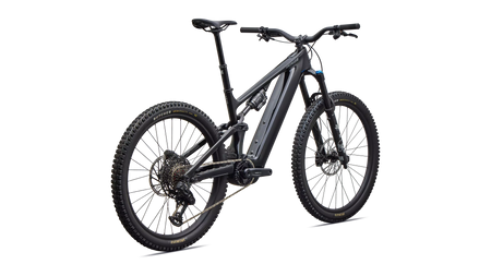 Turbo Levo 4 Comp Gloss Black / Cool Grey – Heck-Dreiviertelansicht