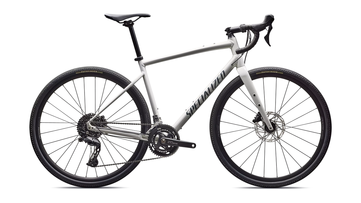 Diverge E5 Gloss Dune White / Ashen Grey – Seitenansicht