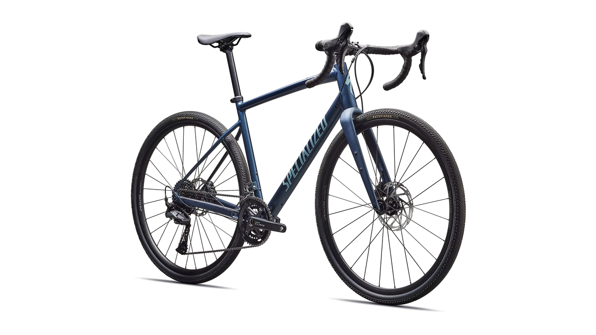 Diverge E5 Satin Cast Blue Metallic / Sea Foam – vorne schräg