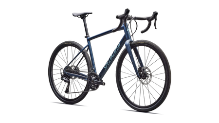 Diverge E5 Satin Cast Blue Metallic / Sea Foam – vorne schräg