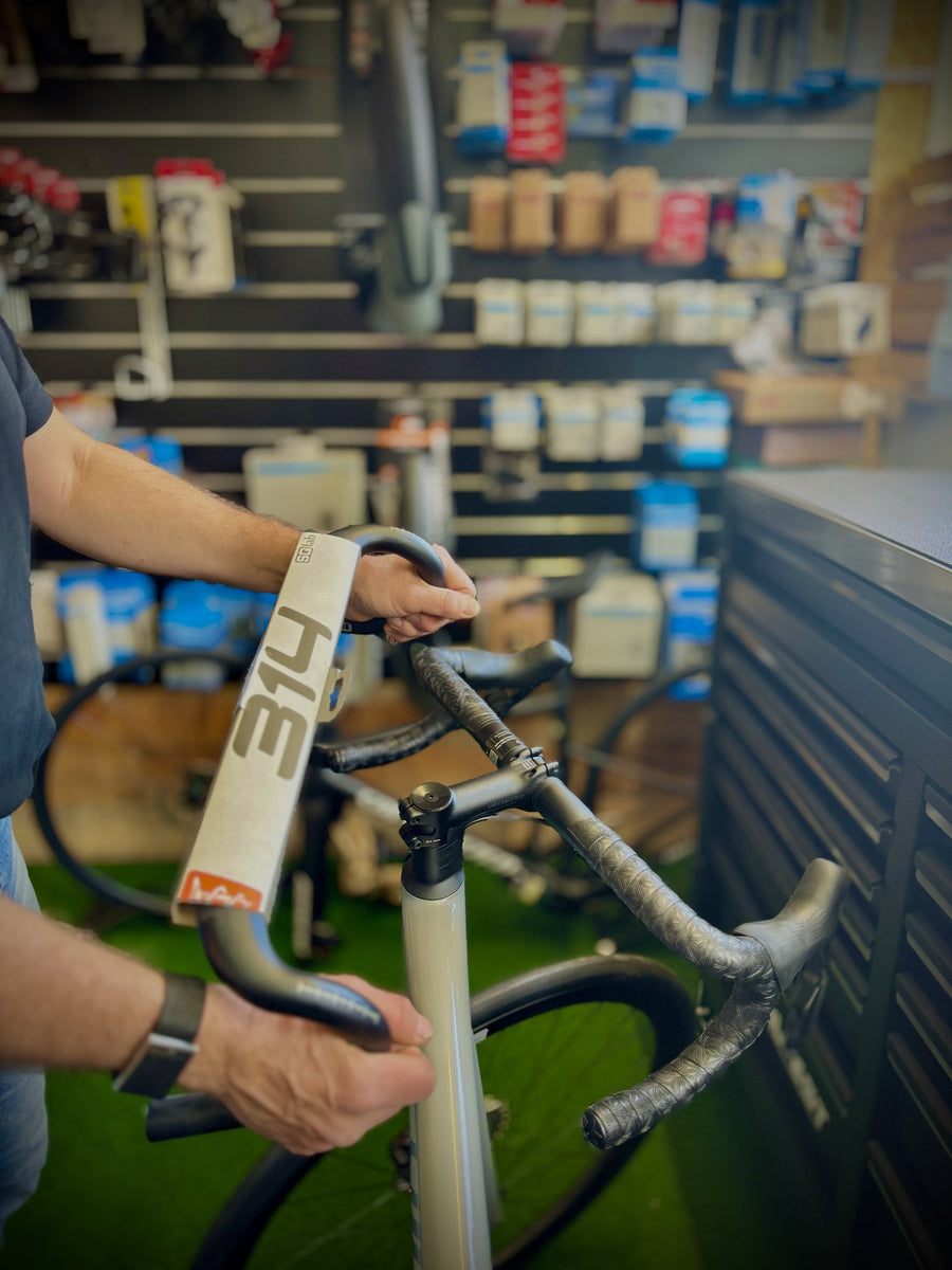 Austausch des Lenkers beim Bikefitting-Prozess