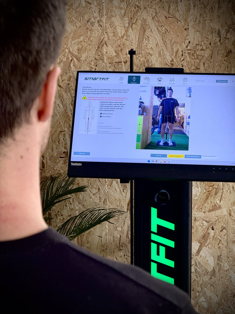 Körper-Scan für Bikefitting mit Smartfit.